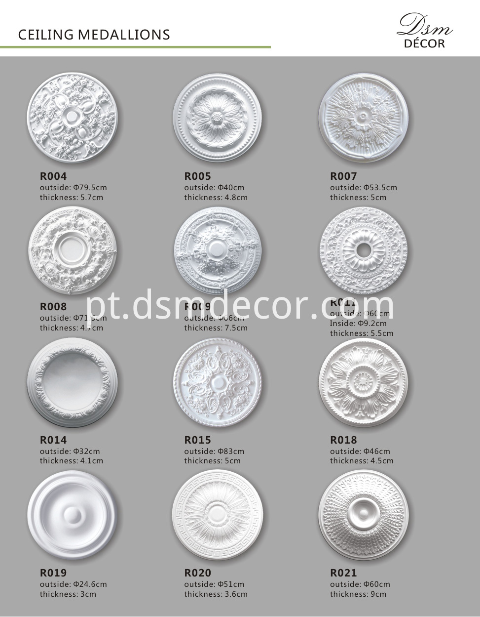 Medalhões de teto Ceiling Medallions
